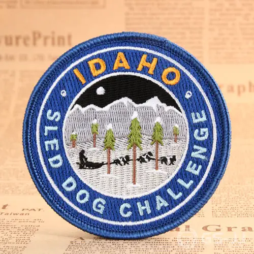 Sled Dog Embroidered Patches Sled Dog Embroidered Patches