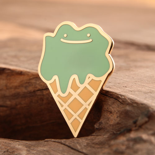 Smiling Face Ice Cream Lapel Pins 