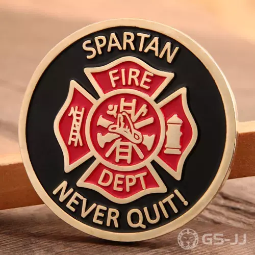 Spartan Firefighter Challenge Coins Spartan Firefighter Challenge Coins