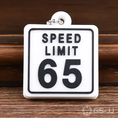 Speed Limit 65 Custom PVC Keychain Speed Limit 65 Custom PVC Keychain