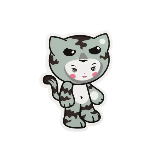Tiger Girl Custom Stickers Tiger Girl Custom Stickers