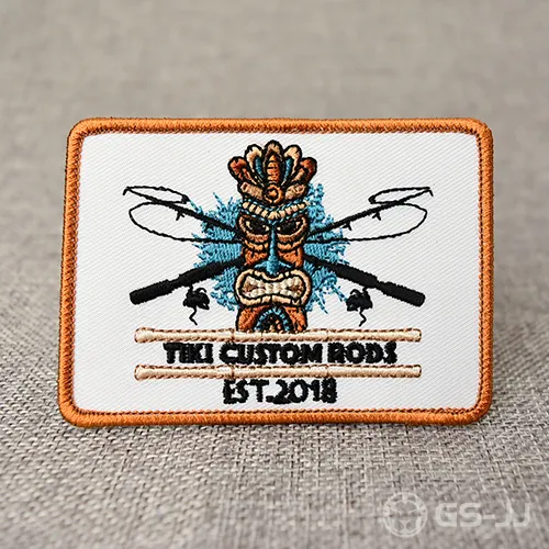 TIKI Custom Rods Embroidered Patches TIKI Custom Rods Embroidered Patches