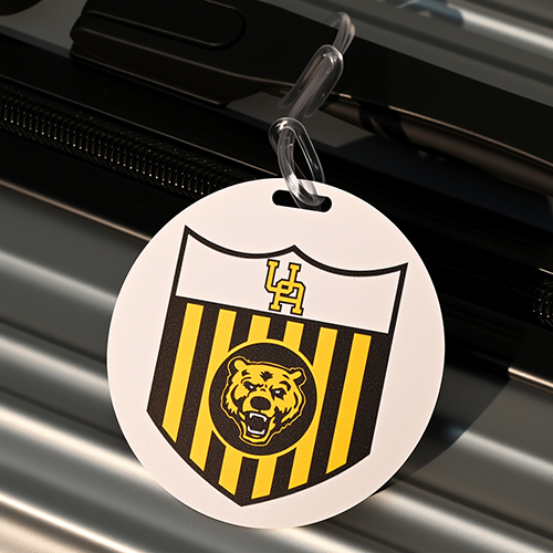UH Tiger Head Full Color Round Plastic Luggage Tags