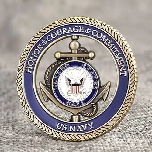 US Navy Custom Spinner Coins US Navy Custom Spinner Coins