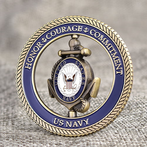US Navy Custom Spinner Coins