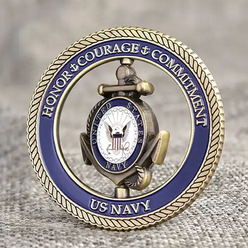 US Navy Custom Spinner Coins US Navy Custom Spinner Coins