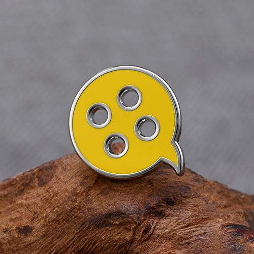 Yellow Button Speech Bubble Lapel Pins