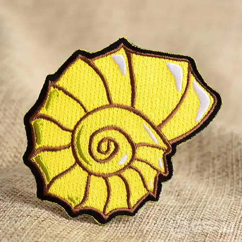 Yellow Conch Embroidered Patches Yellow Conch Embroidered Patches