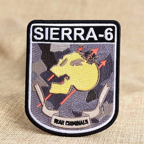 Yellow Skull Embroidered Patches