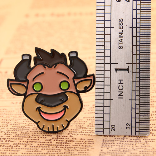 Cartoon Bull Lapel Pins