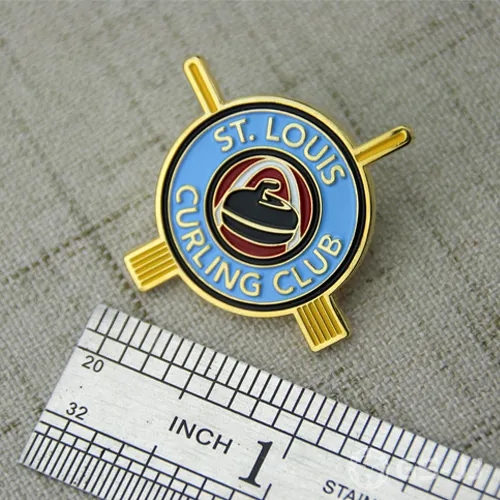 Curling Club Custom Lapel Pins Curling Club Custom Lapel Pins