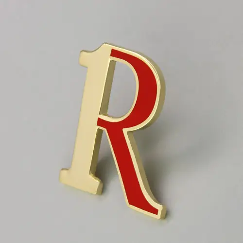 Letter R Custom Enamel Pins Letter R Custom Enamel Pins