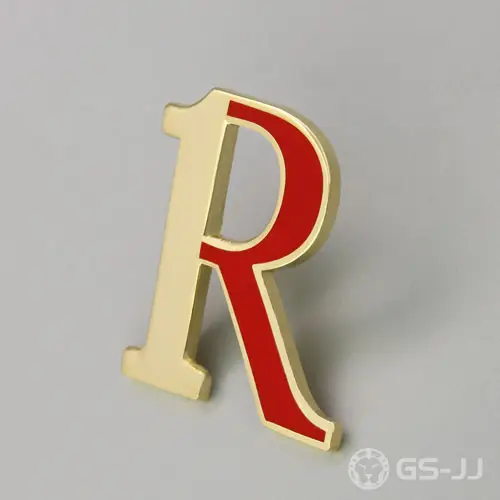 Letter R Custom Enamel Pins Letter R Custom Enamel Pins