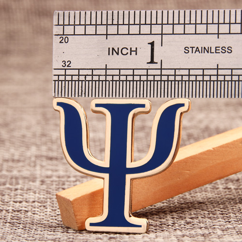 Psi Letter Custom Enamel Pins