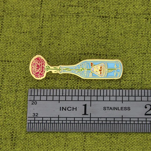 Flower And Bottle Cheap Pins