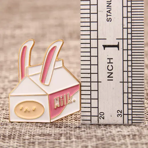 Rabbit Milk Carton Lapel Pins