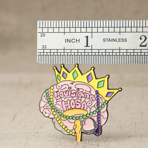 Louisiana HOSA Crown Brain Custom Soft Enamel Pin