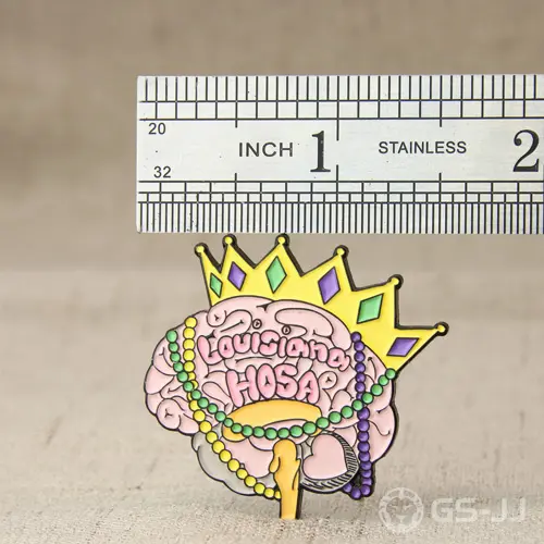 Louisiana HOSA Crown Brain Custom Soft Enamel Pin Louisiana HOSA Crown Brain Custom Soft Enamel Pin