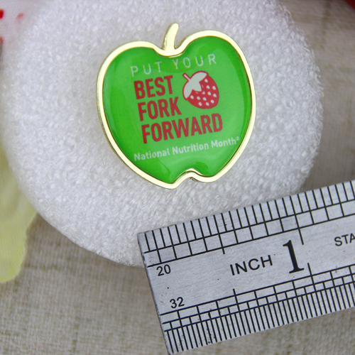 Custom Made Lapel Pins for Green Apple