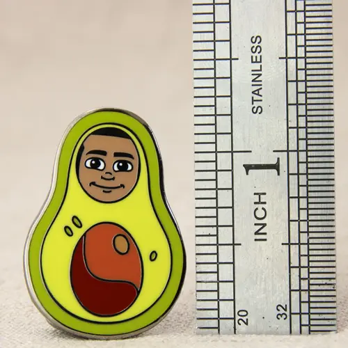 Face Avocado Lapel Pins