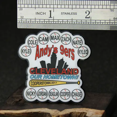 Andy's 9ers Cleveland Baseball Pins Andy's 9ers Cleveland Baseball Pins