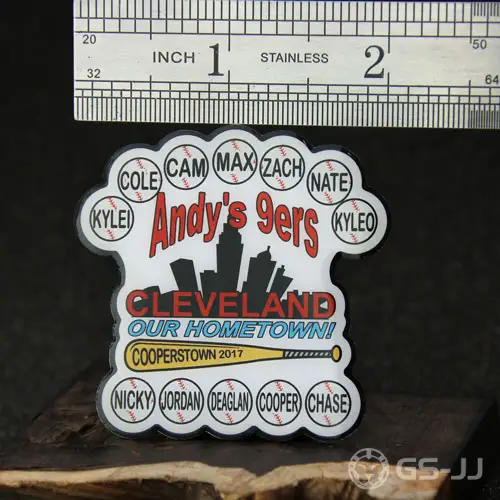 Andy's 9ers Cleveland Baseball Pins Andy's 9ers Cleveland Baseball Pins