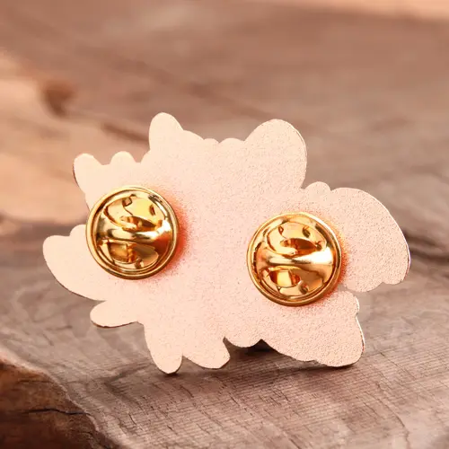 Flower hard enamel pins