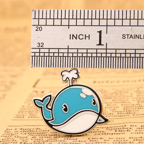 Cartoon Blue Whale Lapel Pins Cartoon Blue Whale Lapel Pins