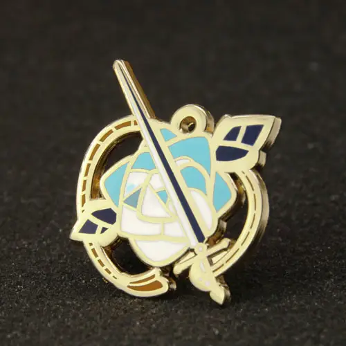 Sword With Rose Lapel Pins