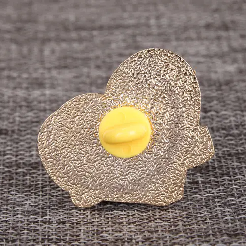 Red Heart Peach Lapel Pins Red Heart Peach Lapel Pins