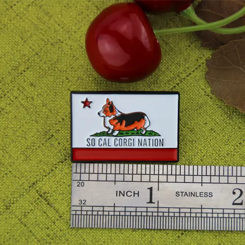 Kelly Corgi Flag lapel pins Kelly Corgi Flag lapel pins