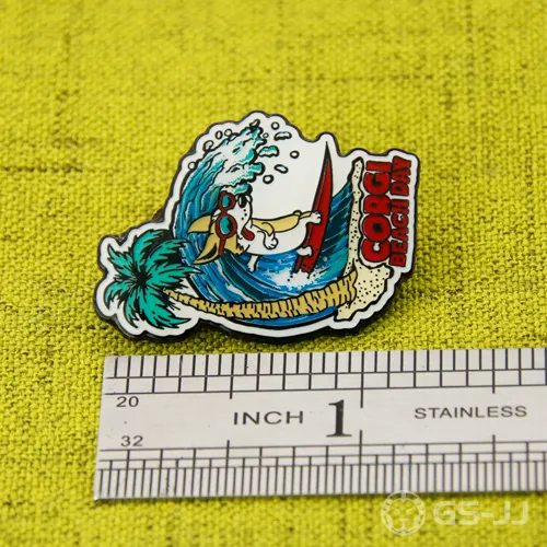 Corgi Beach Day Lapel Pins Corgi Beach Day Lapel Pins