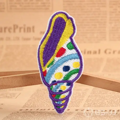 Sea Snail Custom Embroidered Patches No Minimum Sea Snail Custom Embroidered Patches No Minimum