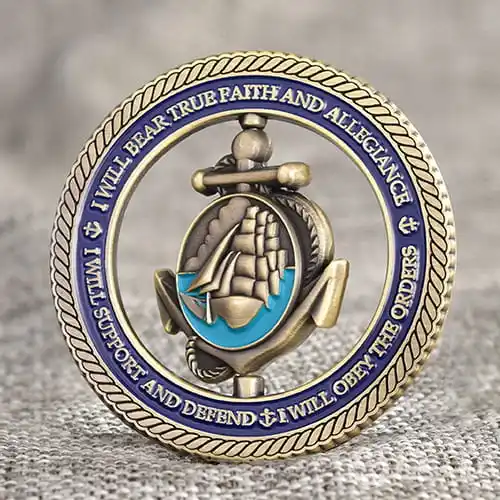 US Navy Custom Spinner Coins US Navy Custom Spinner Coins