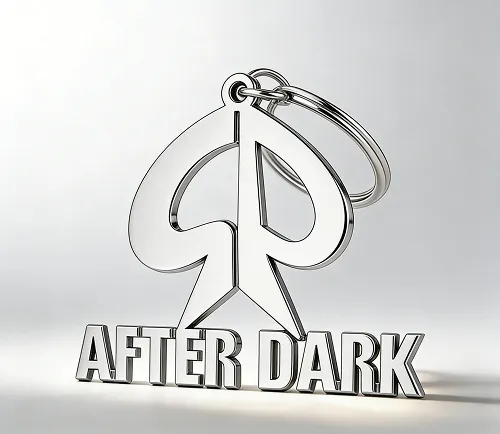 custom cut out keyring for business logo