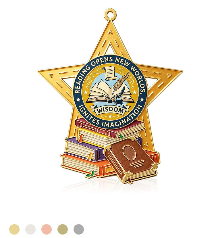 Star Book Custom Medal