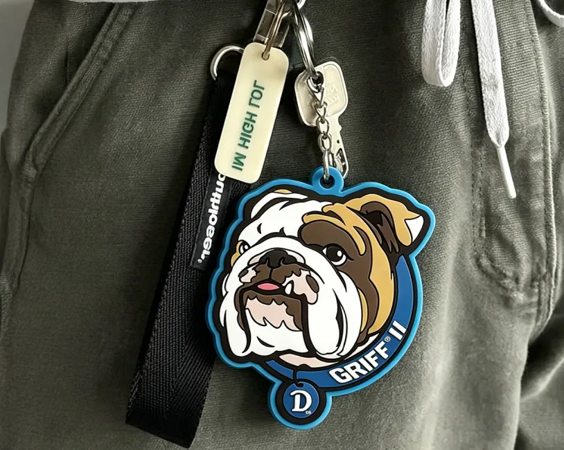 Custom "Griff II" Bulldog PVC Keychain Custom "Griff II" Bulldog PVC Keychain