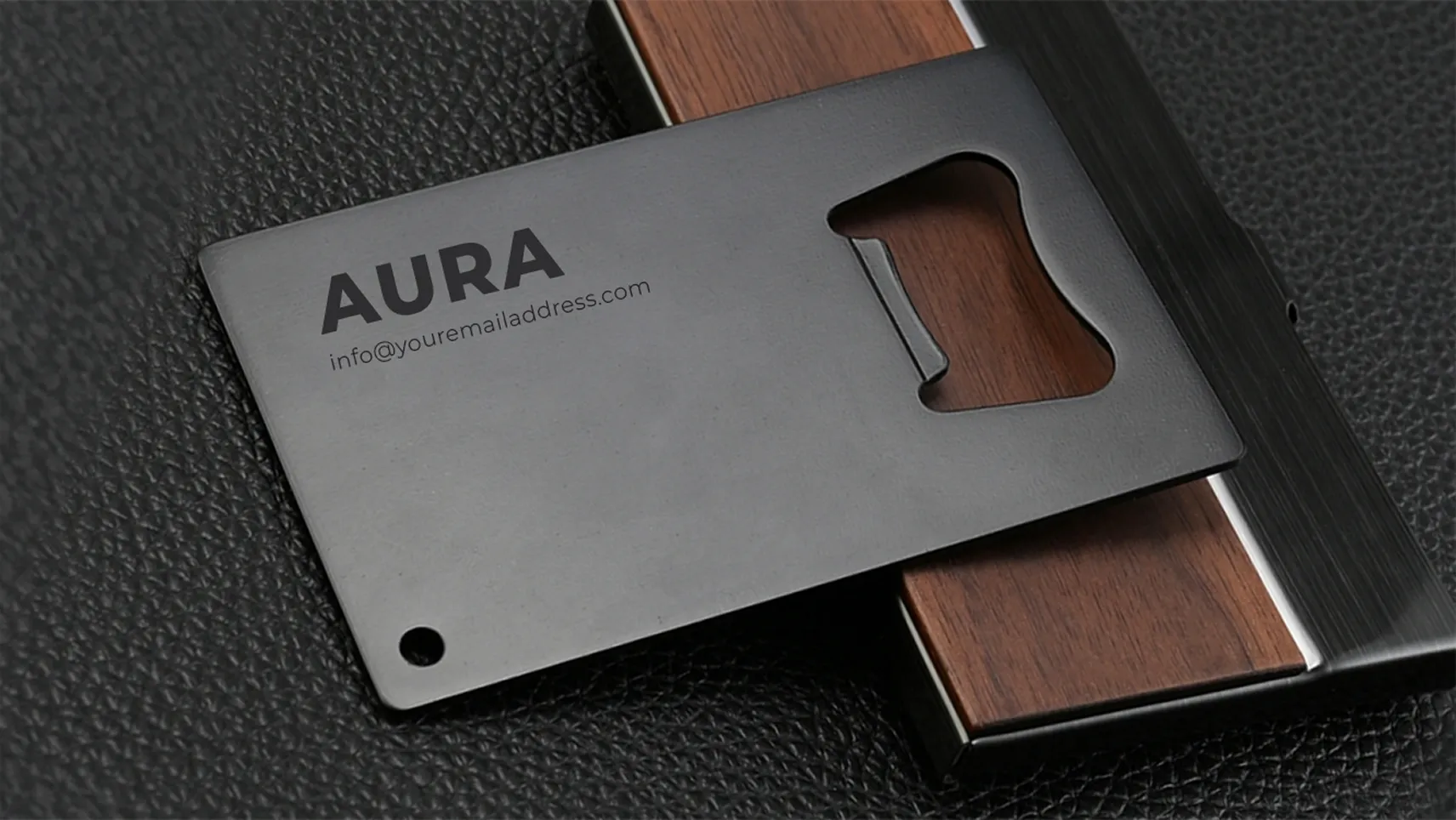 Black Bottle Opener Business Cards Black Bottle Opener Business Cards