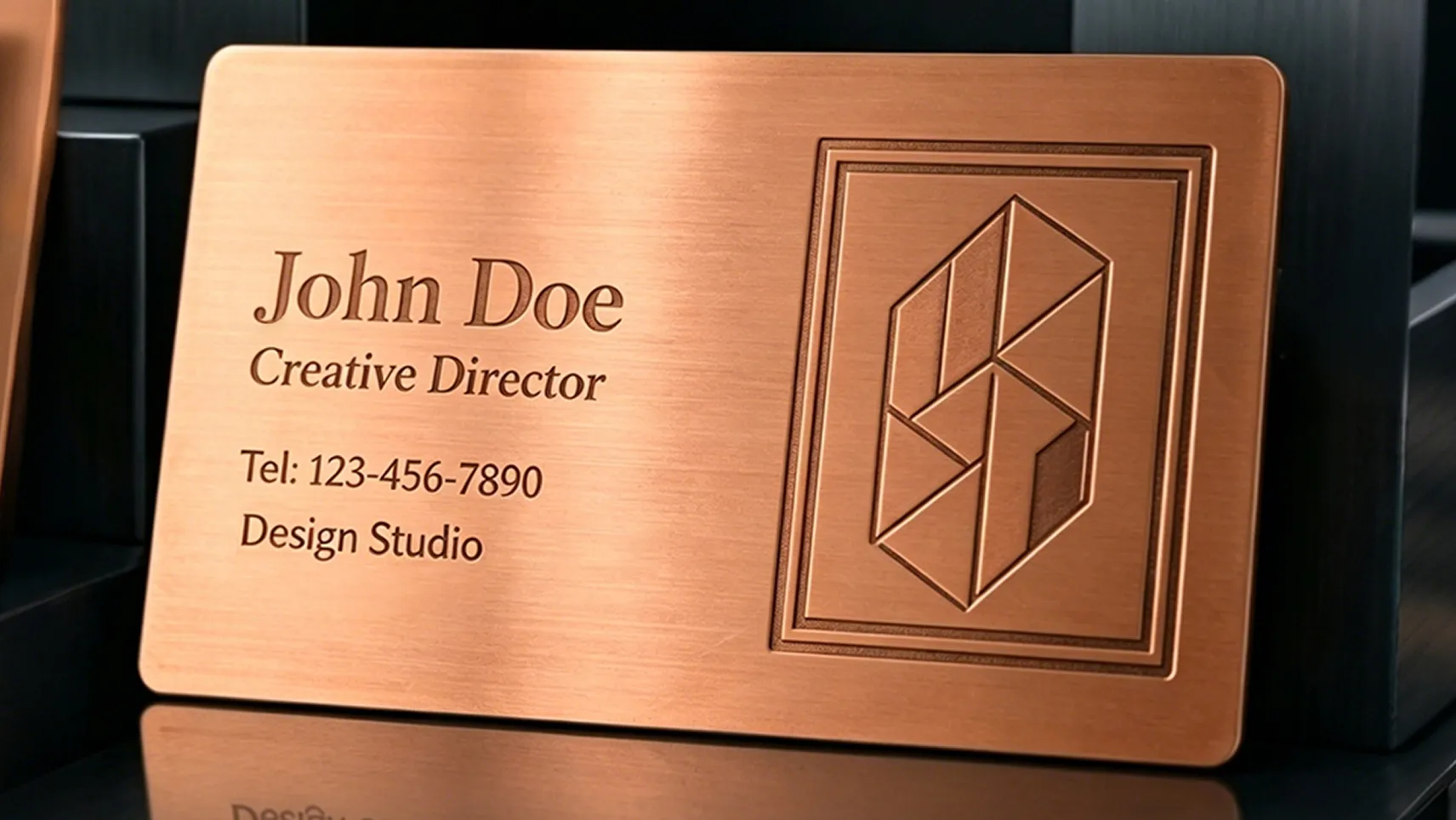Copper Metal Business Cards Copper Metal Business Cards