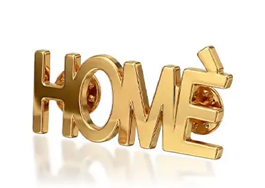 Custom HOME Letter Cut-Out Pins