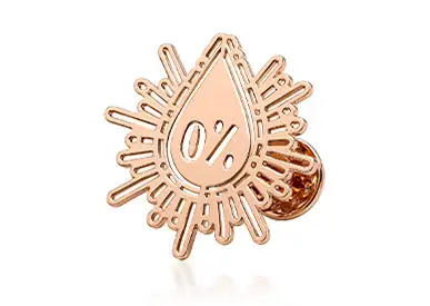 Custom water droplet cut-out pins