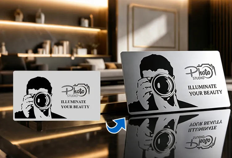 custom silver business card custom silver business card