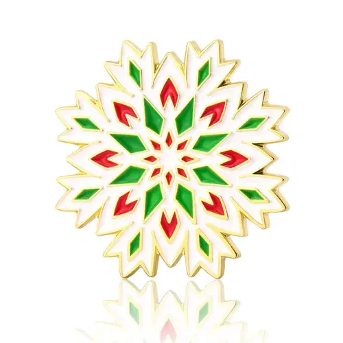 Christmas Snowflake Enamel Pins