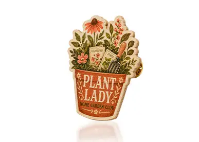 flower wood pins