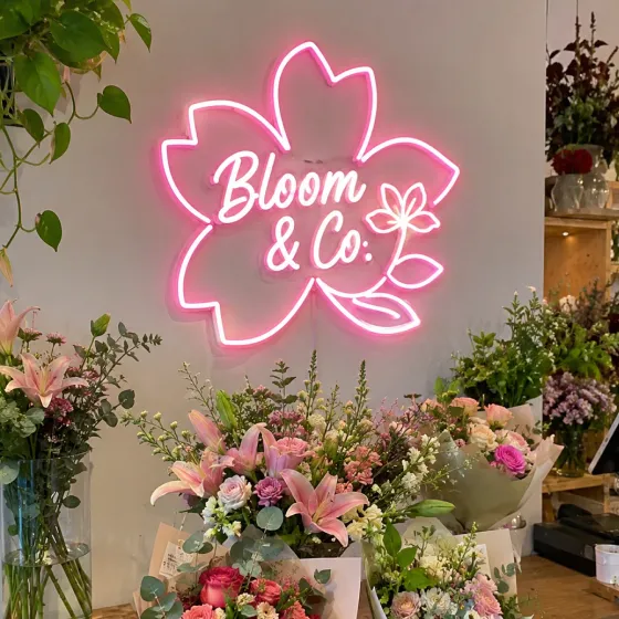 Delicate floral neon sign Delicate floral neon sign