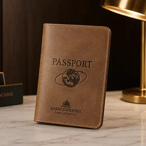Custom Genuine Cowhide Leather Passport Holder Custom Genuine Cowhide Leather Passport Holder