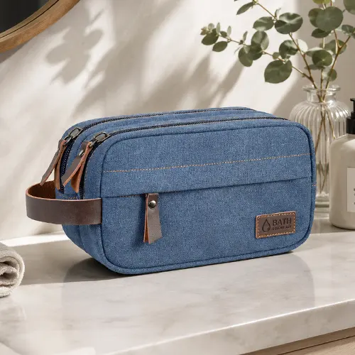 Double-Layer Canvas Toiletry Bag Double-Layer Canvas Toiletry Bag