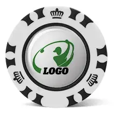 Plastic Custom Golf Marker with Golf Coin Black Plastic Custom Golf Marker with Golf Coin Black