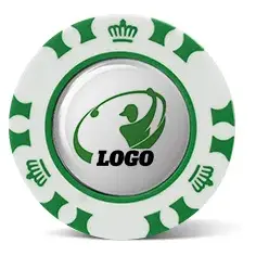 Plastic Custom Golf Marker with Golf Coin Green Plastic Custom Golf Marker with Golf Coin Green