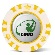 Plastic Custom Golf Marker with Golf Coin Yellow Plastic Custom Golf Marker with Golf Coin Yellow
